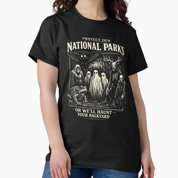 Protect Our National Parks, Cryptid Bigfoot Mothman Ghost Wendigo Skull