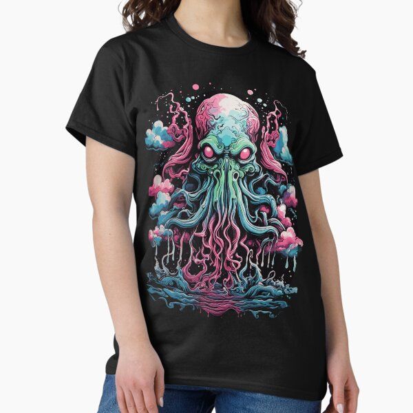 Psychedelic Trans Color Drip Cthulhu